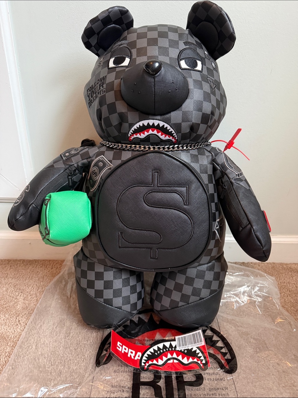 HENNY AIIR TO THE THRONE MONEYBEAR TEDDYBEAR BACKPACK